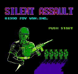 Silent Assault title screen for NES